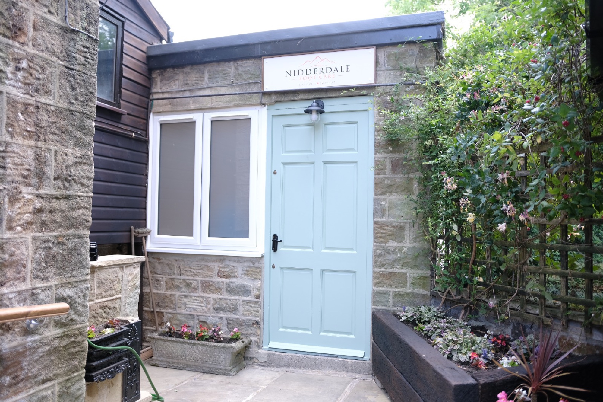 Clinic entrance and garden